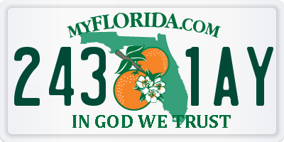FL license plate 2431AY