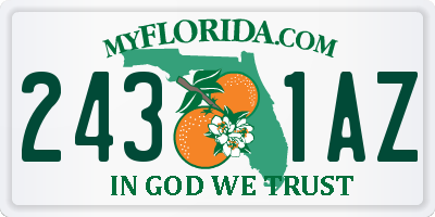 FL license plate 2431AZ