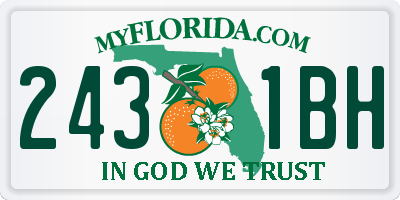 FL license plate 2431BH