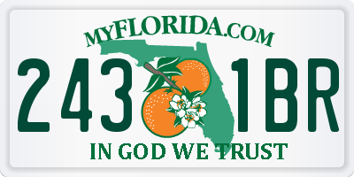 FL license plate 2431BR