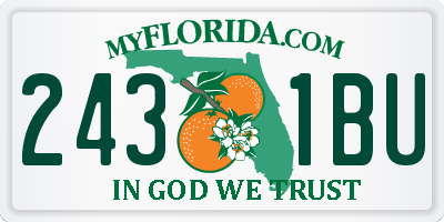 FL license plate 2431BU