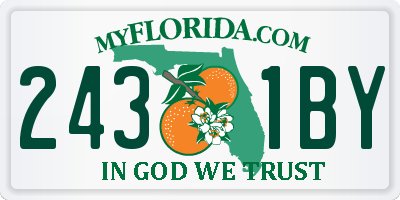 FL license plate 2431BY