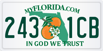 FL license plate 2431CB