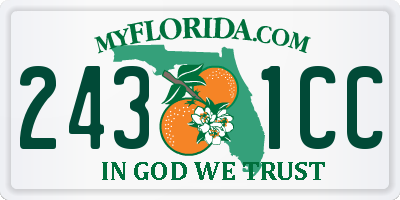 FL license plate 2431CC