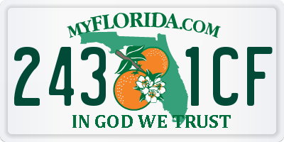 FL license plate 2431CF