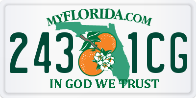 FL license plate 2431CG