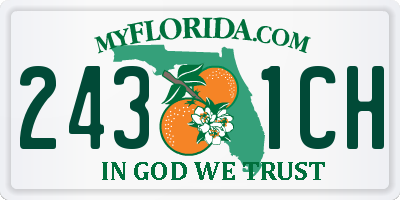 FL license plate 2431CH