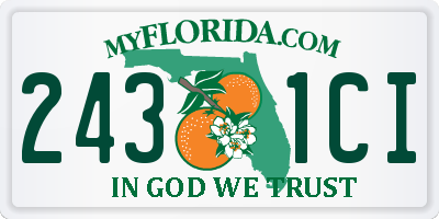 FL license plate 2431CI