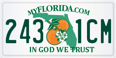 FL license plate 2431CM