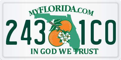 FL license plate 2431CO