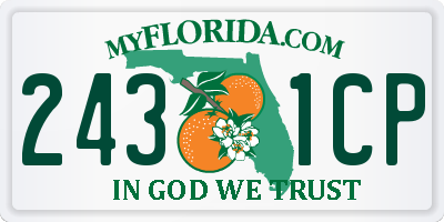 FL license plate 2431CP