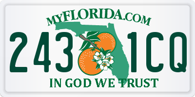 FL license plate 2431CQ