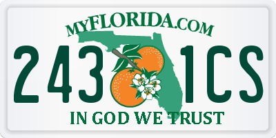 FL license plate 2431CS