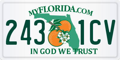 FL license plate 2431CV