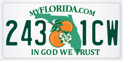 FL license plate 2431CW