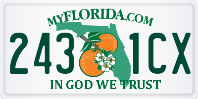 FL license plate 2431CX