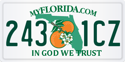 FL license plate 2431CZ