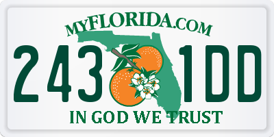 FL license plate 2431DD