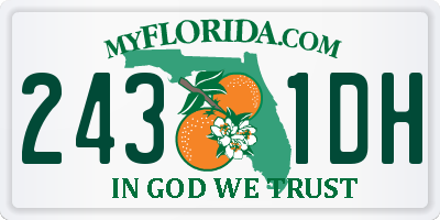 FL license plate 2431DH