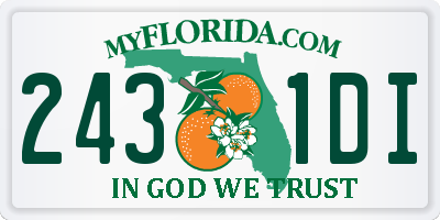 FL license plate 2431DI