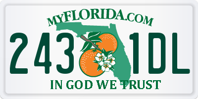 FL license plate 2431DL
