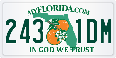FL license plate 2431DM