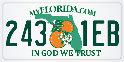 FL license plate 2431EB