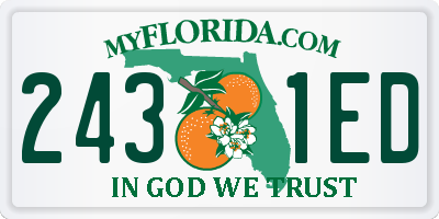 FL license plate 2431ED