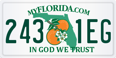 FL license plate 2431EG