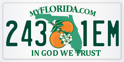 FL license plate 2431EM