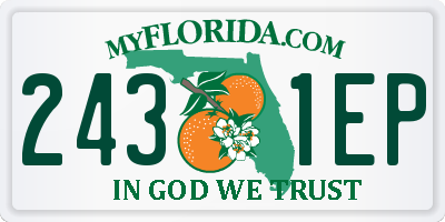 FL license plate 2431EP