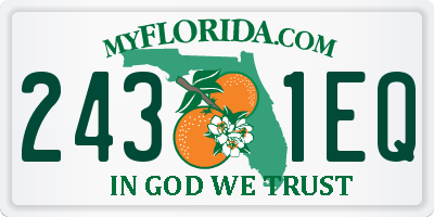 FL license plate 2431EQ