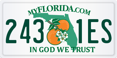 FL license plate 2431ES