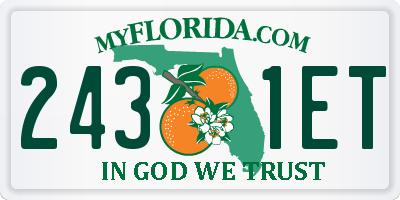 FL license plate 2431ET