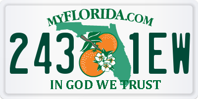 FL license plate 2431EW