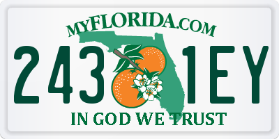 FL license plate 2431EY
