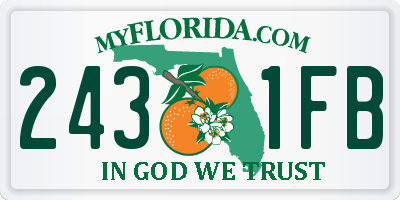 FL license plate 2431FB