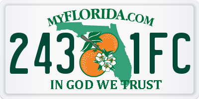 FL license plate 2431FC
