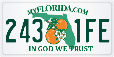 FL license plate 2431FE