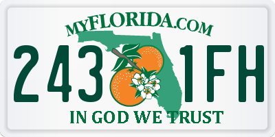 FL license plate 2431FH