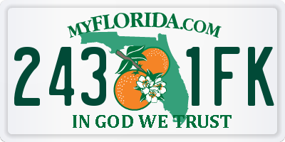 FL license plate 2431FK