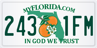FL license plate 2431FM