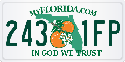 FL license plate 2431FP