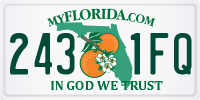 FL license plate 2431FQ