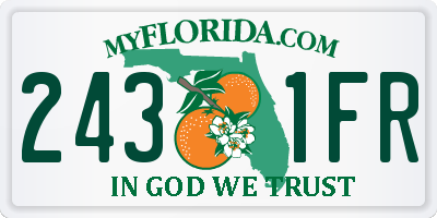 FL license plate 2431FR