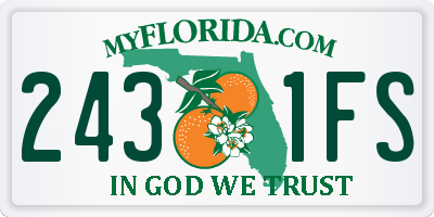 FL license plate 2431FS