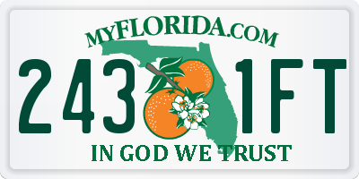 FL license plate 2431FT