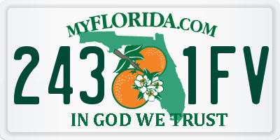 FL license plate 2431FV