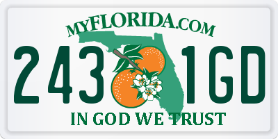 FL license plate 2431GD