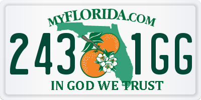 FL license plate 2431GG